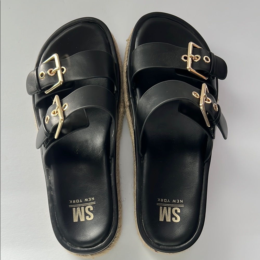 SM‎ New York Women's Black Sandals Hunter Style